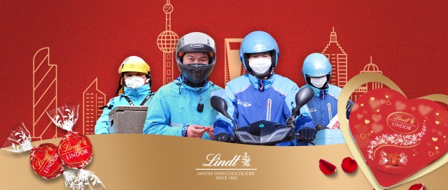Lindt bedankt sich bei Kurier- und Lieferdienstfahrern